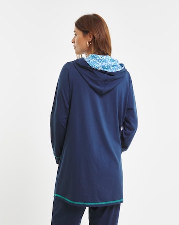 Joe Browns Jersey Longline Hoodie Blue