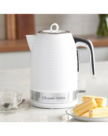 Russell Hobbs Inspire Kettle and Toaster Bundle White