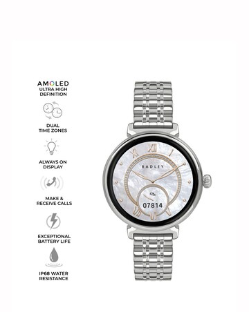 Radley Series 48 AMOLED T-Bar Smart Watch - Silver