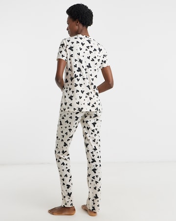 Pretty Secrets (2 Pack) Value Pyjama Sets Heart Print/Black