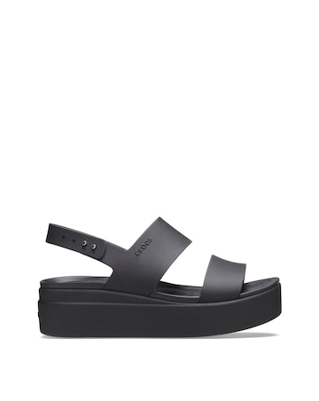 Crocs Black Brooklyn Low Wedge Sandals