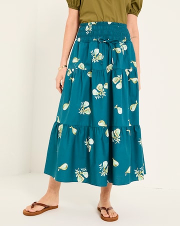 FatFace Ricky Fig Print Midi Skirt