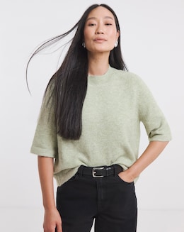 Cosy Yarn Sage Short Sleeve Jumper