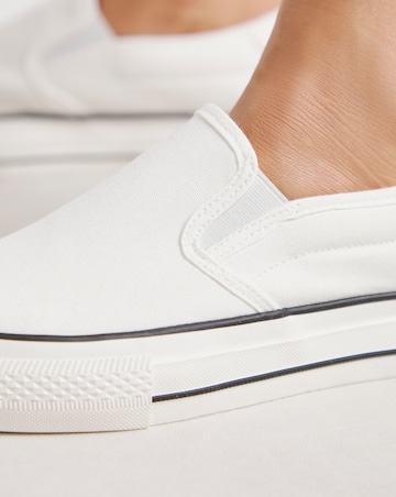 Cali Slip On Canvas Trainer - Extra Wide Fit (EEE)
