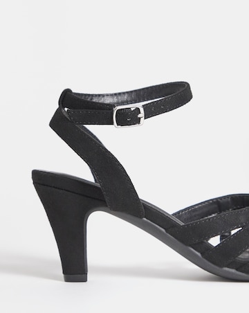 Jamie T Bar Heeled Sandals - Wide Fit (E)