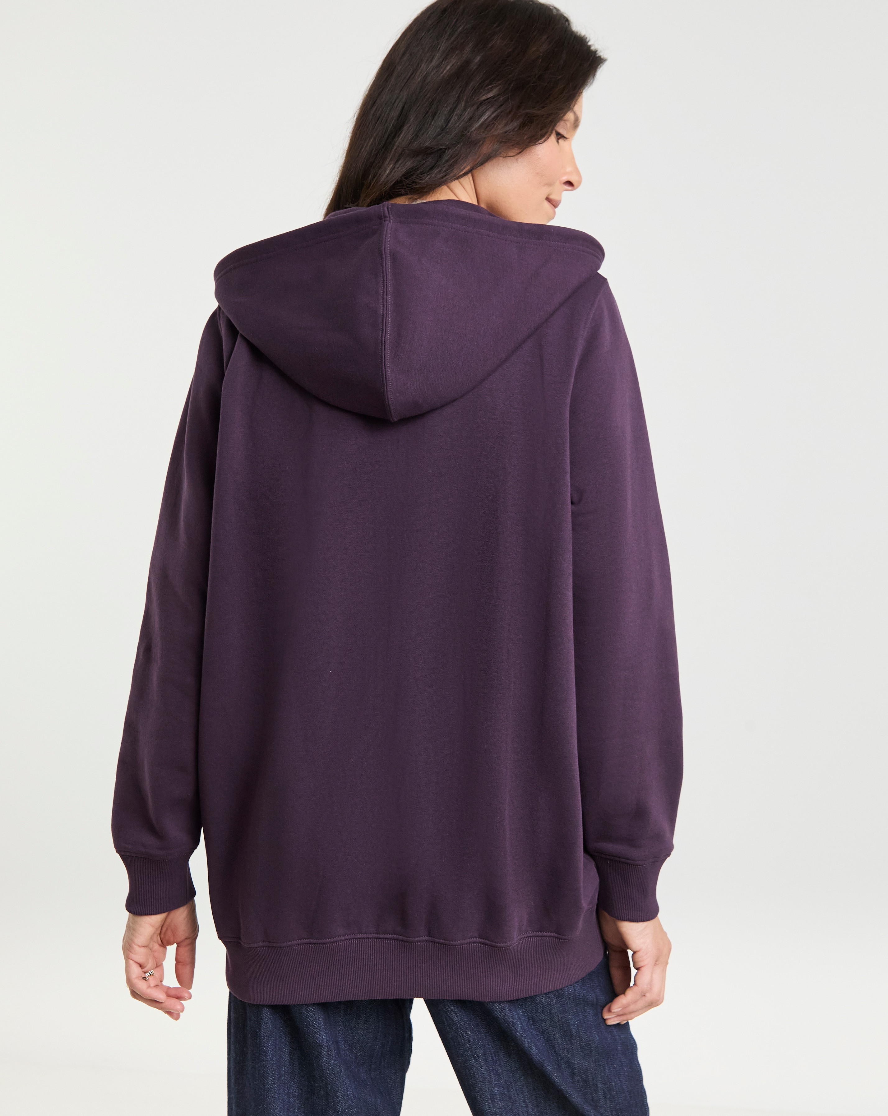 Longline Zip Up Hoodie | JD Williams