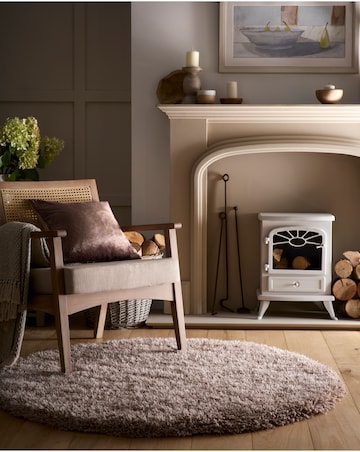 Chicago Light Neutrals Shaggy Circle Rug