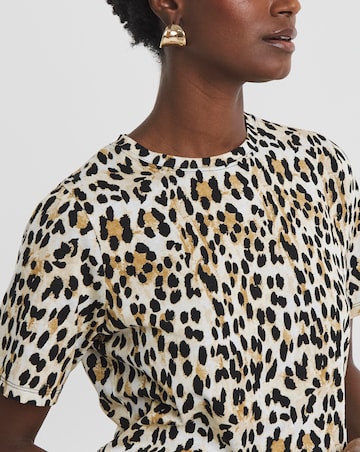 Pure Cotton Leopard Printed T-Shirt