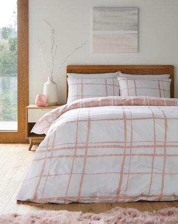 Wilson Check Duvet Cover Set - Blush