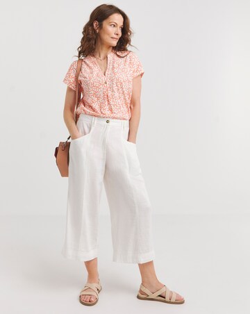 Julipa Linen Mix Crop Trouser