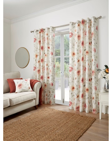 Nadia Floral Eyelet Curtains
