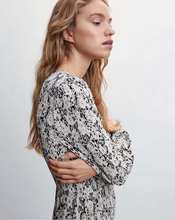 Mango Pomo V Neck Midi Dress