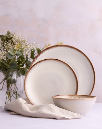 Mason Cash Cream Reactive Glaze 12 Piece Dinner Set