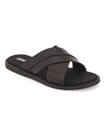Leather Cross Strap Sandal W Fit