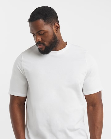 Pure Cotton Crew Neck T-Shirt Extra Long- White