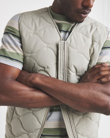 Union Yarn Dyed Stripe T-Shirt -Khaki