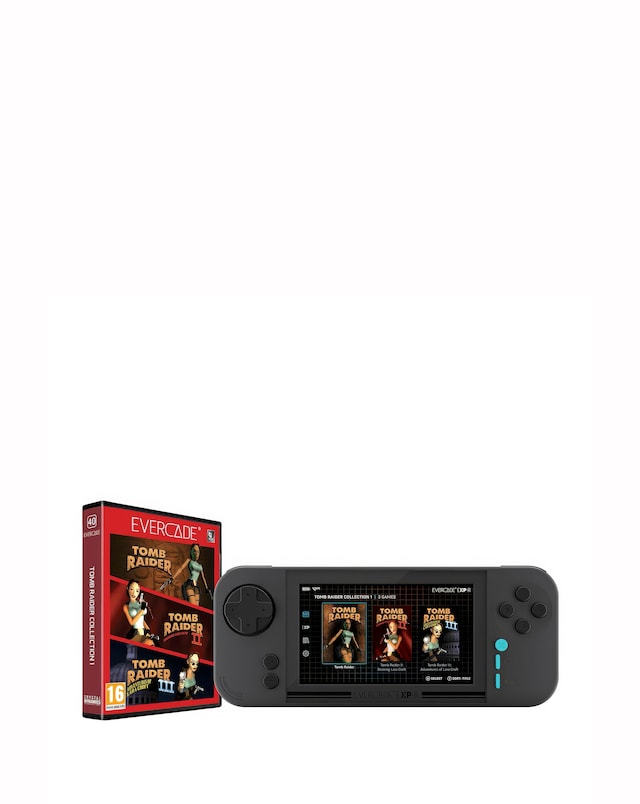 Evercade EXP-R Retro Handheld Gaming Console and Tomb Raider Bundle