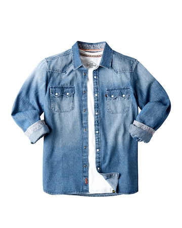 Joe Browns Blue Denim Shirt Long