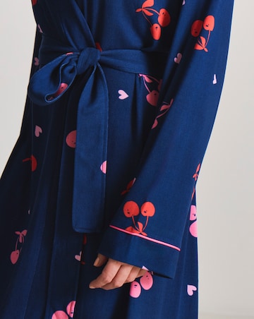 Pretty Secrets Supersoft Dressing Gown Cherry Print