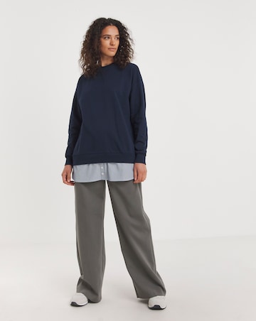 Long Sleeve Crew neck 2in1 Sweatshirt