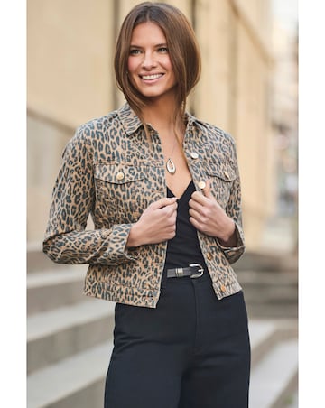 Sosandar Animal Denim Jacket