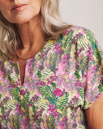 Julipa Jersey Notch Neck Top