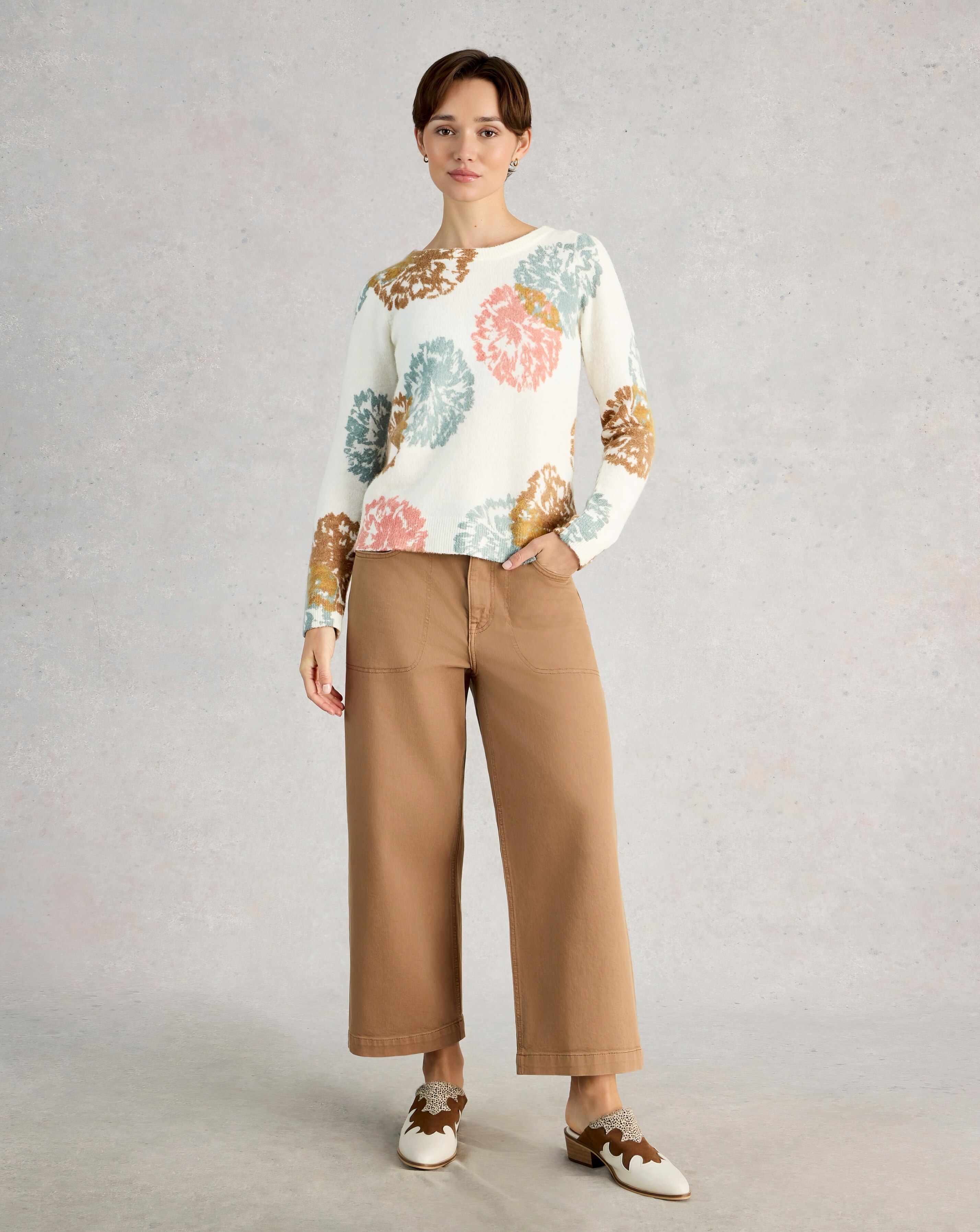 White Stuff Jodie Print Jumper