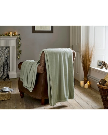 Supersize Fleece Throw 230x270cm - Sage