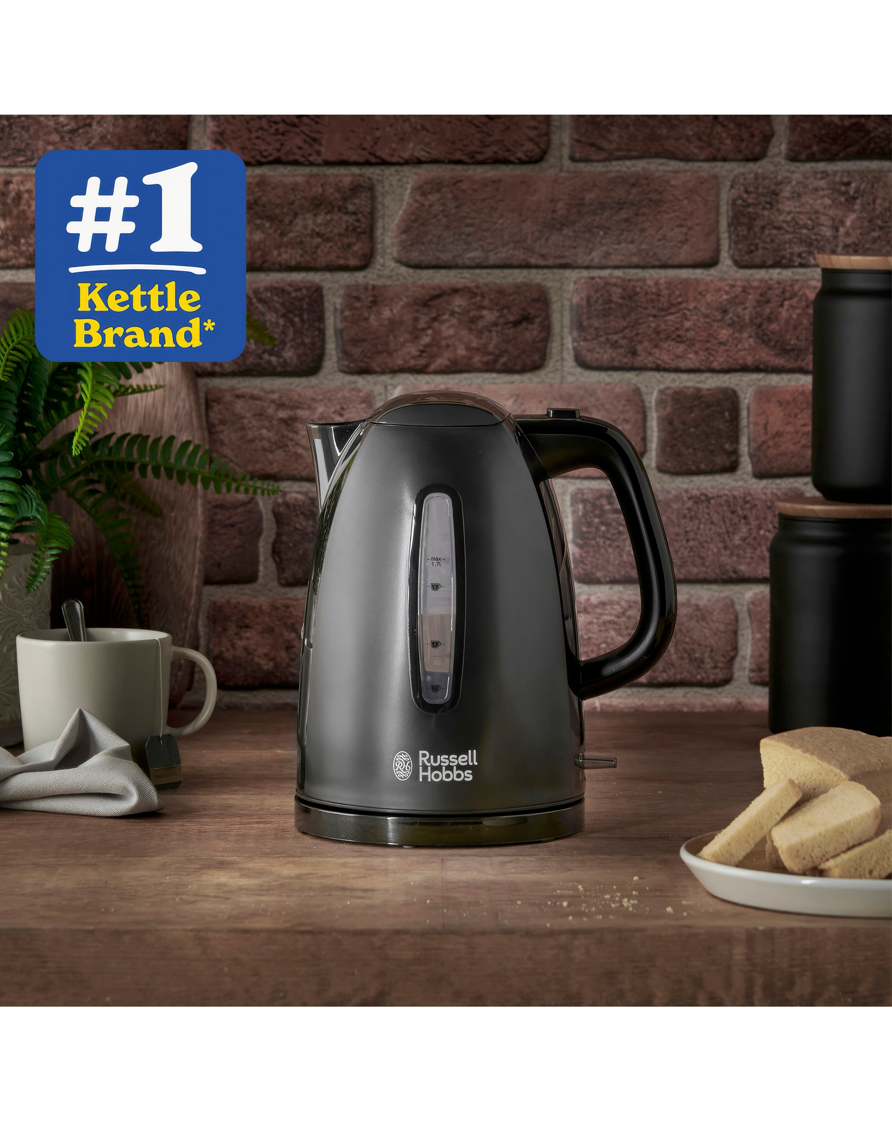 Russell Hobbs 21271 Textures Black Kettle JD Williams