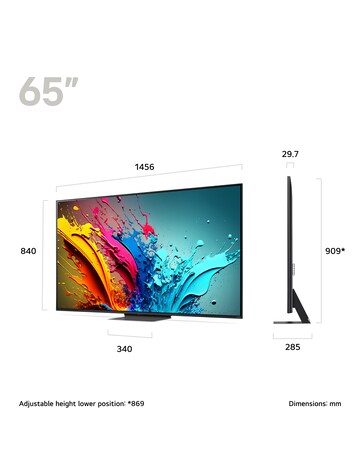 LG 65QNED87T6B 65in QNED NanoCell 4K Ultra HD HDR Smart TV