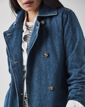 Indigo Denim Trench Coat