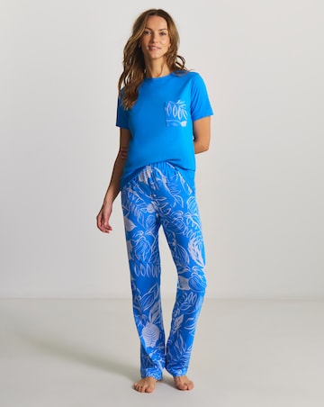 JD Williams Value Pyjama Set Leaf Print