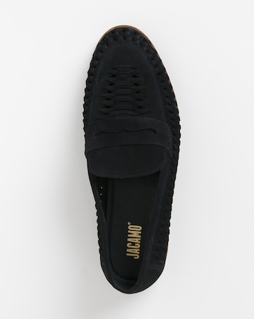 Suede Interweave Penny Loafer Wide Fit