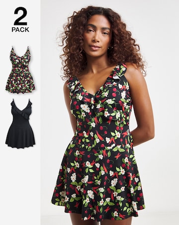 Value 2 Pack Ruffle Swimdresses