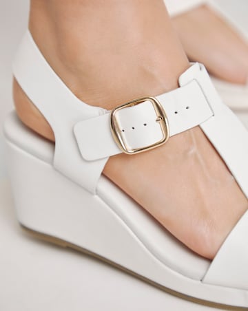 Emilia Two Part Wedged Sandal - Wide Fit (E)