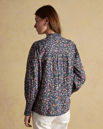 Joules Silvia Frill Neck Smocked Blouse