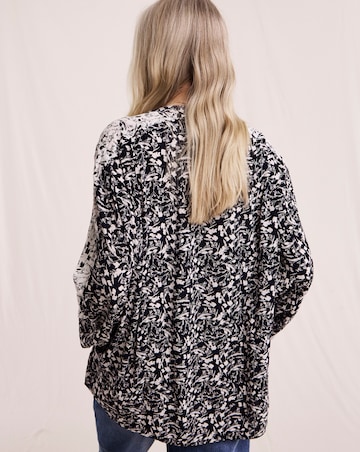 Julipa Contrast Sleeve Blouse