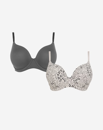 2 Pack Feather Touch Barely There T-Shirt Bras
