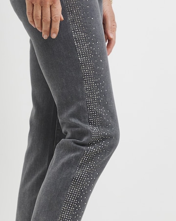 Diamante Grey Slim Leg Jeans