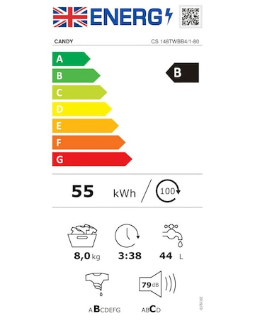 Candy Smart 9kg 1400rpm Washing Machine Black