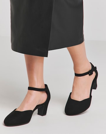 Rosemary Heeled Shoe with Ankle Strap - Wide fit (E)