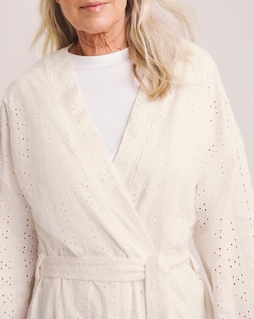 Julipa Jersey Cream Broderie Dressing Gown