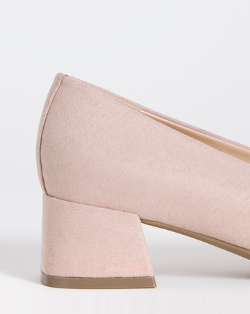 Heavenly Soles Catherine Low Block Heel Court Shoes - Extra Wide Fit (EEE)