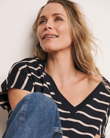 Anthology Stripe V Neck T-Shirt