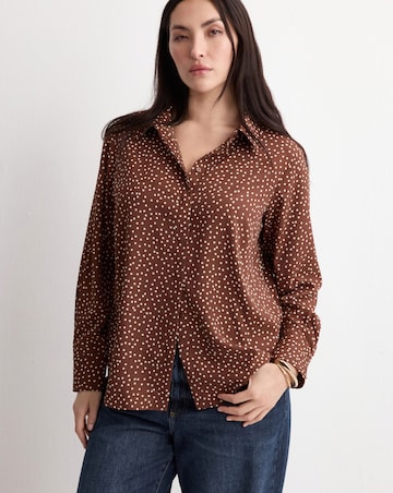 Mango Spot Print Blouse