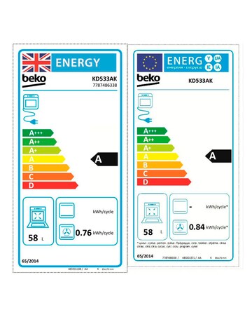 Beko 50cm Electric Double Cavity Cooker Solid Plate Black, KD533AK