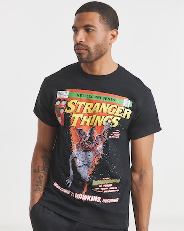 Stranger Things Graphic T-Shirt - Black