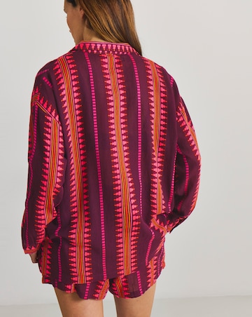 Jacquard Shirt and Shorts Beach Co-Ord Set