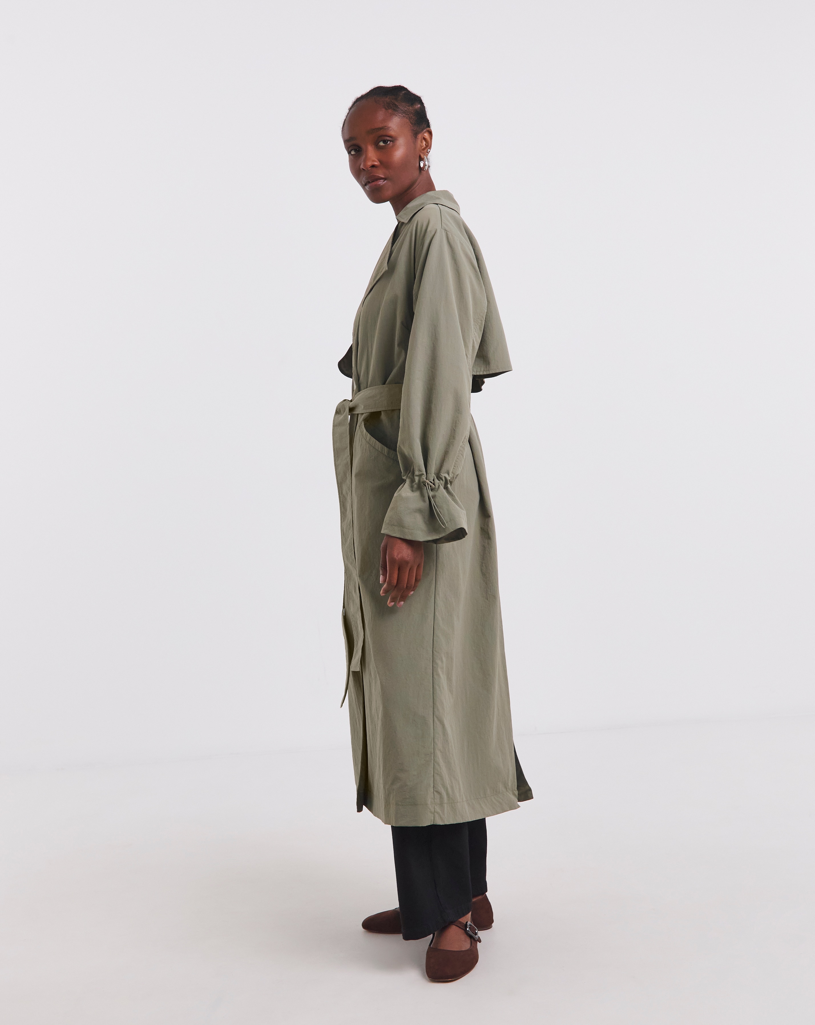 Simply Be Khaki Utility Maxi Trench | JD Williams