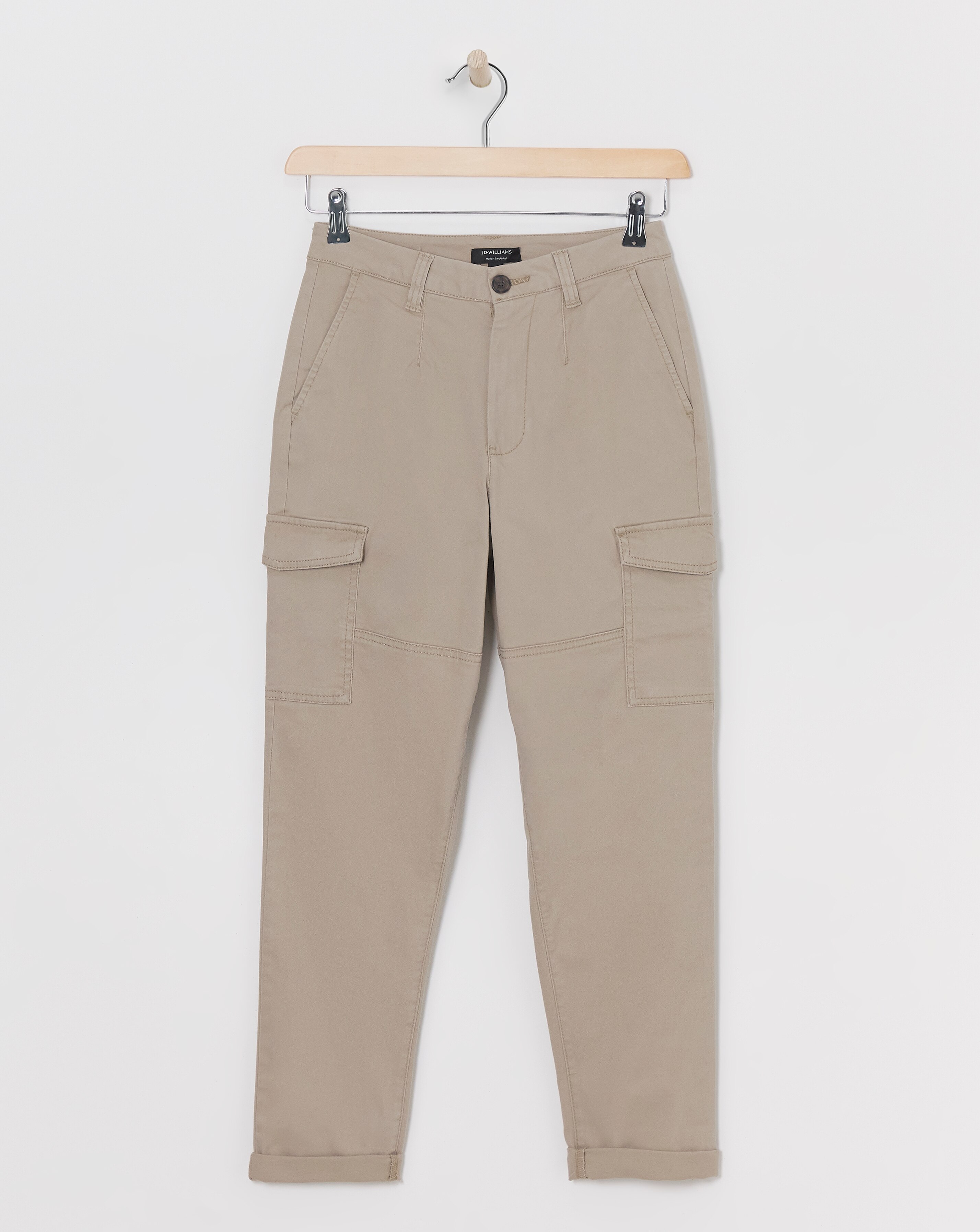 Camel Stretch Utility Tapered Chino Trousers
